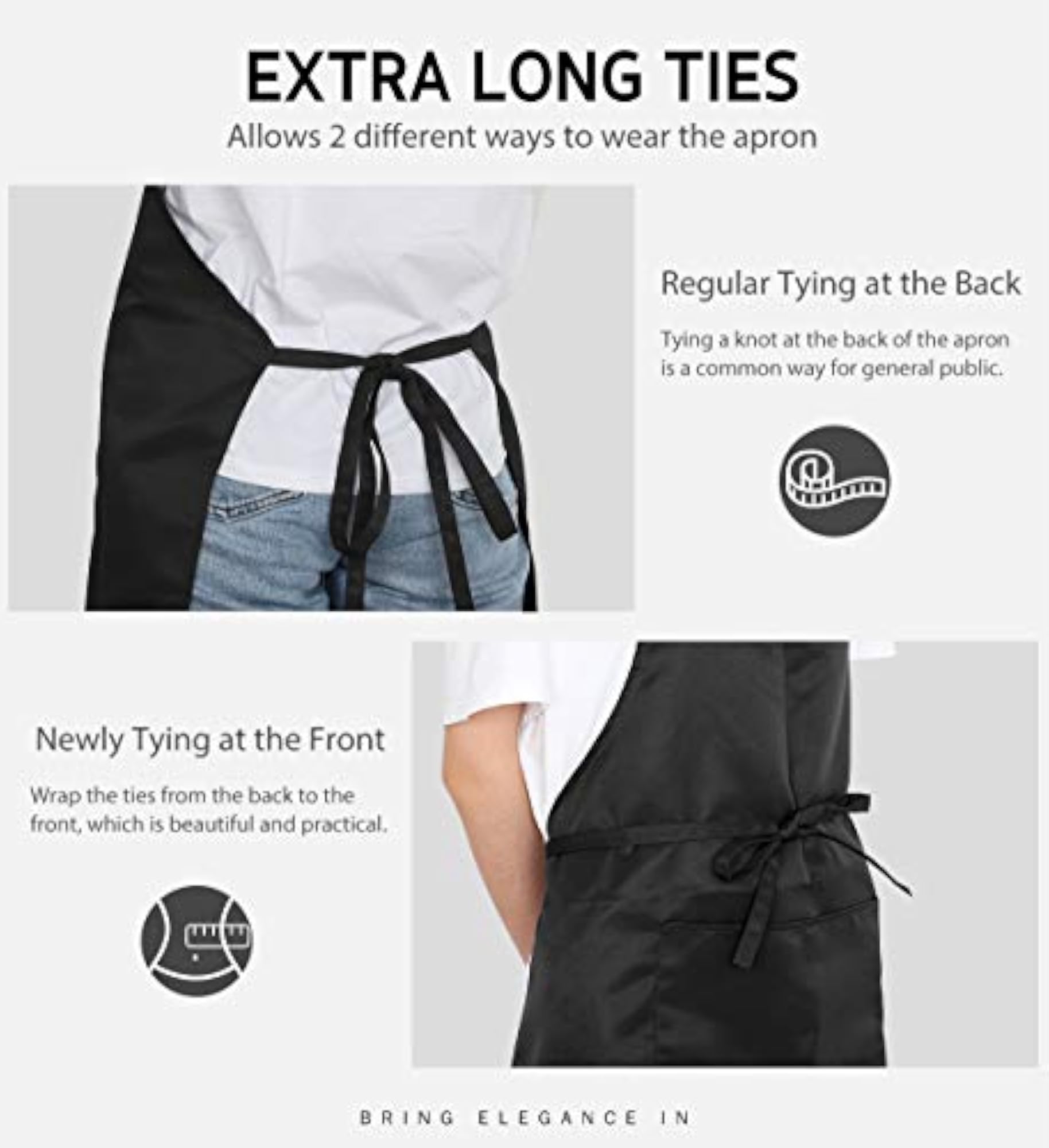 12 Pack Adjustable Bib Apron Set for Cooking